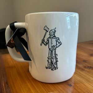 Rae Dunn White Mug with Tin Man Illustration
